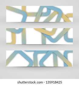 Vector banner set for your design, abstract Illustration.