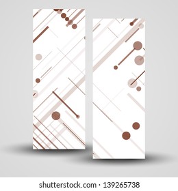 Vector banner set for your design, circuit board Illustration.