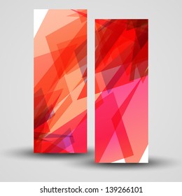 Vector banner set for your design, abstract Illustration.