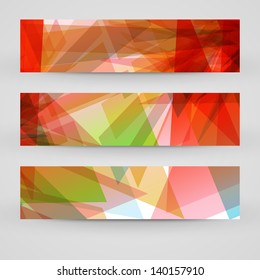 Vector banner set for your design, abstract Illustration.