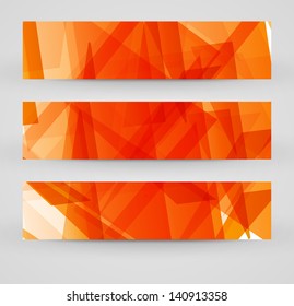 Vector banner set for your design, abstract Illustration.