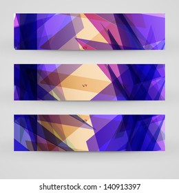 Vector banner set for your design, abstract Illustration.