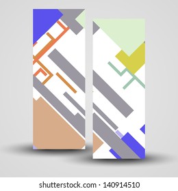 Vector banner set for your design, vintage abstract Illustration.