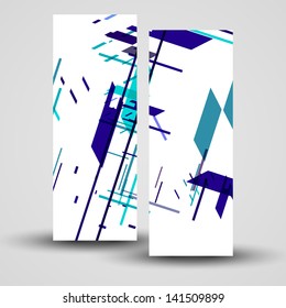 Vector banner set for your design, abstract Illustration.