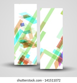 Vector banner set for your design, abstract Illustration.