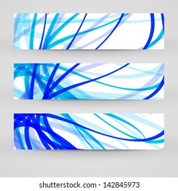 Vector banner set for your design, abstract Illustration.
