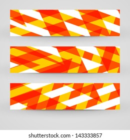 Vector banner set for your design, abstract Illustration.