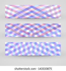 Vector banner set for your design, abstract Illustration.
