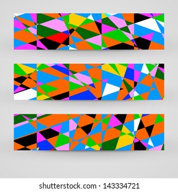 Vector banner set for your design, abstract Illustration.