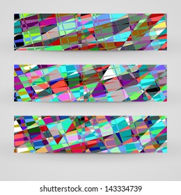 Vector banner set for your design, abstract Illustration.