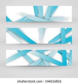 Vector banner set for your design, abstract Illustration.