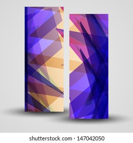 Vector banner set for your design, abstract Illustration.