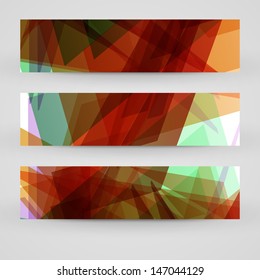 Vector banner set for your design, abstract Illustration.