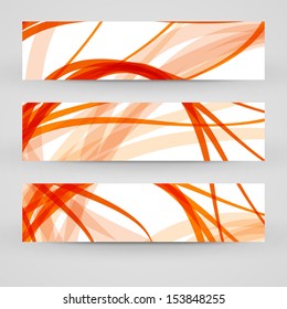 Vector banner set for your design, abstract Illustration.