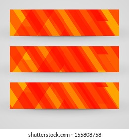 Vector banner set for your design, abstract Illustration.