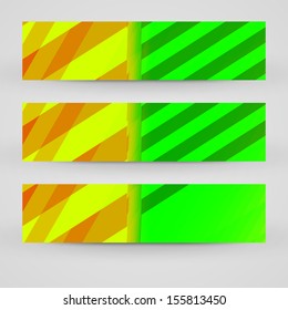 Vector banner set for your design, abstract Illustration.