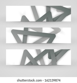 Vector banner set for your design, abstract Illustration.