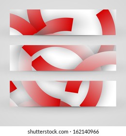 Vector banner set for your design, abstract Illustration.
