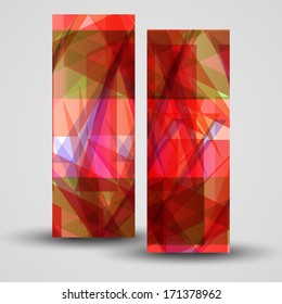 Vector banner set for your design, abstract Illustration.