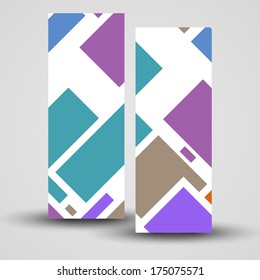 Vector banner set for your design, vintage abstract Illustration.