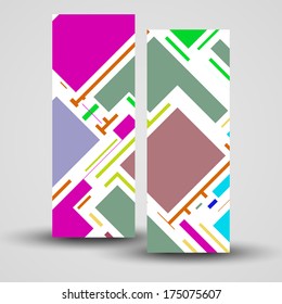 Vector banner set for your design, vintage abstract Illustration.