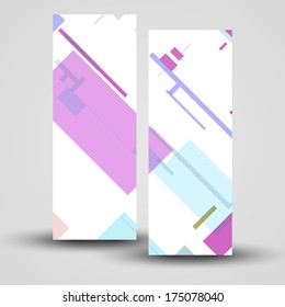 Vector banner set for your design, vintage abstract Illustration.