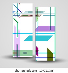 Vector banner set for your design, abstract Illustration.