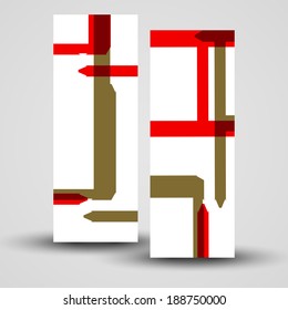 Vector banner set for your design, abstract Illustration.