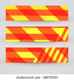 Vector banner set for your design, abstract Illustration.