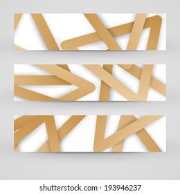 Vector banner set for your design, abstract Illustration.