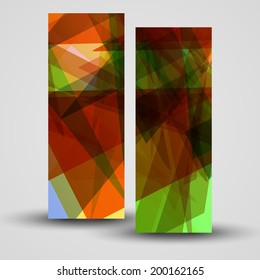 Vector banner set for your design, abstract Illustration.