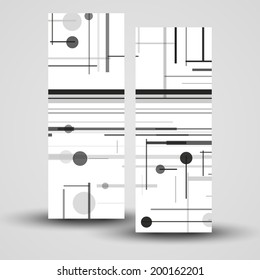 Vector banner set for your design, circuit board Illustration.