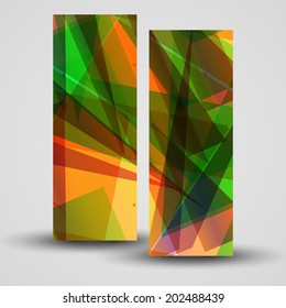 Vector banner set for your design, abstract Illustration.