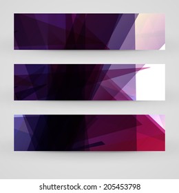 Vector banner set for your design, abstract Illustration.