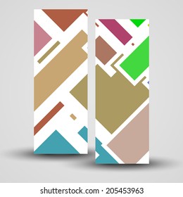 Vector banner set for your design, vintage abstract Illustration.