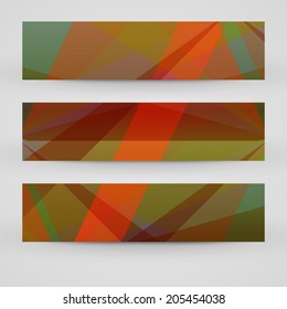 Vector banner set for your design, abstract Illustration.