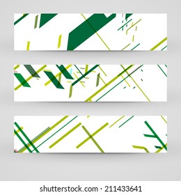 Vector banner set for your design, abstract Illustration.