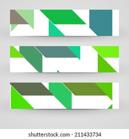 Vector banner set for your design, abstract Illustration.