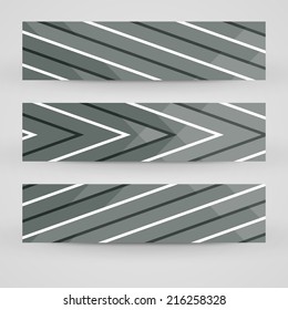 Vector banner set for your design, abstract Illustration.
