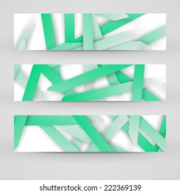 Vector banner set for your design, abstract Illustration.