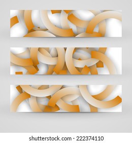 Vector banner set for your design, abstract Illustration.