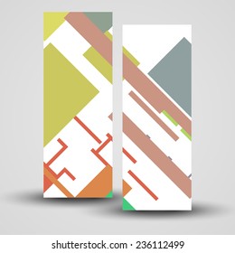 Vector banner set for your design, vintage abstract Illustration.