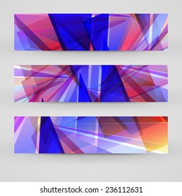 Vector banner set for your design, abstract Illustration.