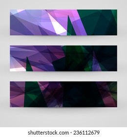 Vector banner set for your design, abstract Illustration.