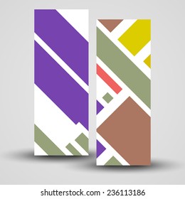 Vector banner set for your design, vintage abstract Illustration.