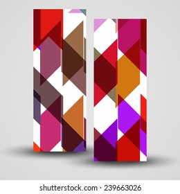 Vector banner set for your design, abstract Illustration.