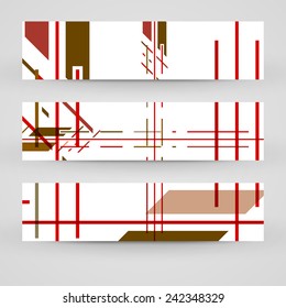 Vector banner set for your design, abstract Illustration.