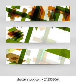 Vector banner set for your design, abstract Illustration.