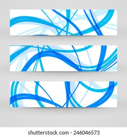 Vector banner set for your design, abstract Illustration.