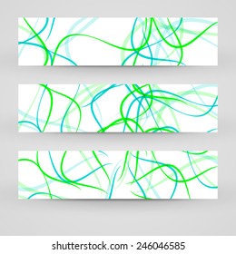 Vector banner set for your design, abstract Illustration.